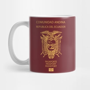 Ecuador passport Mug